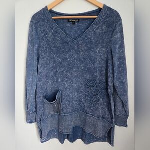 PICADILLY Canada Blue Long Sleeves Rayon Tunic